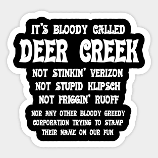 Deer Creek 2 Sticker